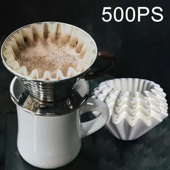 Фильтровальная бумага для кофе в корзине, сменный фильтр, 500 шт. Форма бумаги для