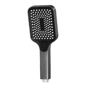 Фильтрованная душевая головка высокого давления с ручным управлением, 4 режима подачи воды, защита от засоров серый