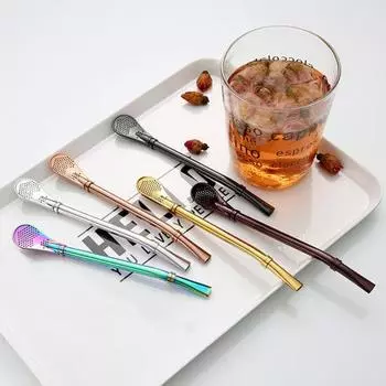 Фильтрующая ложка, ручка для пищевых продуктов из нержавеющей стали 304, длинная многоразовая фильтрация 2 1 серебряный