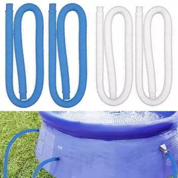 2 шт. сменный фильтрующий шланг, диаметр шланга 1,25 дюйма для надземного бассейна белый