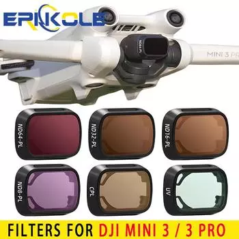 Фильтры для аксессуаров для дрона Dji Mini 3 Pro, набор фильтров NDPL, совместимый с фильтром UV ND Adjustable CPL Lens: МИНИ 3 / 3 ПРО