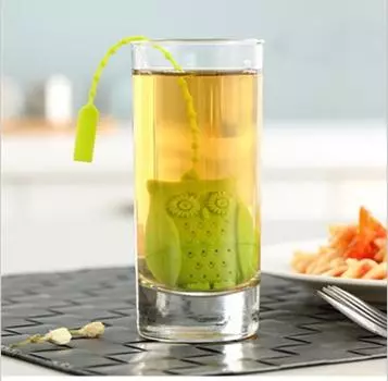 Фильтры для чайных пакетиков Силиконовая чайная ложка Фильтр-заварник Силикагель Фильтрация Силикон зелёный