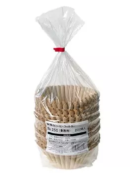 Фильтры для кофе Strix Design из неотбеленного материала (с Кенафом) 200 штук Диаметр 25 см Чистая фильтровальная бумага Неотбеленная Коммерческое использование DR-466