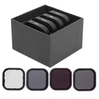 Фильтры для объектива TELESIN CPL/ND8/ND16/ND32 4 в 1 для экшн-камеры Gopro Hero 9