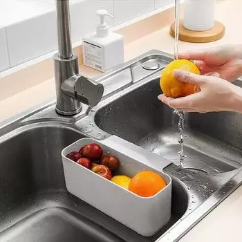 Фильтры для раковины, корзина, многофункциональный держатель для губки, кухонный сливной фильтр для дома белый