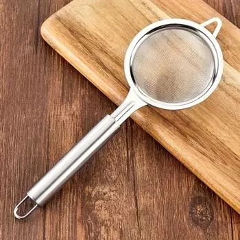 Фильтры из нержавеющей стали 304 с мелкой сеткой для кухни, дуршлаг-шумовка с ручкой, сита-просеиватели 3.35 inch/8.5cm