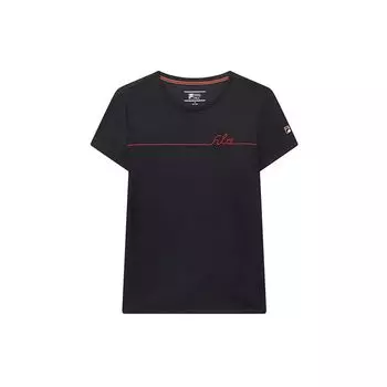 FILA Back Stripe Pattern Print Short Sleeve T-Shirt Women Tops Legacy-Blue F11W021108G-NV