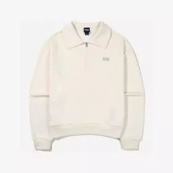 FILA Brushed Basic Half Zip Up Sweatshirt FS2POG4151FSWH