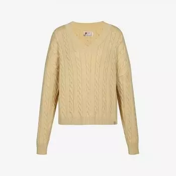 Fila Casa Fila V Neck Knit Fs2stg3391f Lbe LIGHT BEIGE/W85