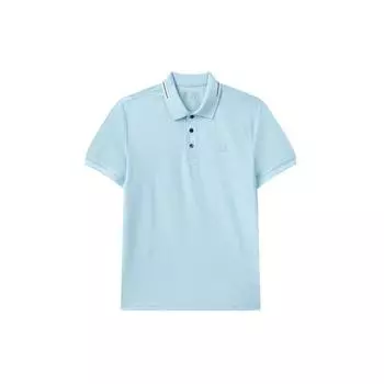 FILA Casual Solid Short Sleeve Polo Shirt Men Tops Cloud-Water-Blue F11M122101F-LB