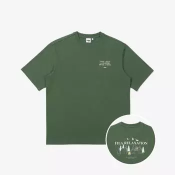 Fila Fila Camping Drawing Short Sleeve Fe2rse5107x Fgr FOREST GREEN/105