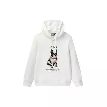 FILA Frenchie Алфавит Вышивка Спортивная Толстовка Мужская Толстовка Белый F51M048216A-WT