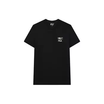 Fila Fun Logo Print Sports Crew Neck T-Shirt Men Tops Black F11M138151F-BK