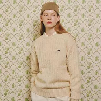 Fila Heritage Cable Knit Pullover Fe2ste6101x Crm CREAM/090
