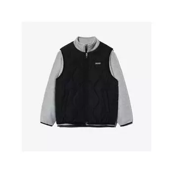 [fila Kids] 2 в 1 флисовый свитер жилет комплект Fk2ftg4201x Blk q0zFk2ftg4201xBlk BLACK/110
