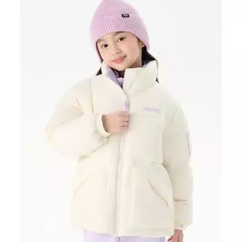 Fila Kids Logo Point Half Neck Short Down Fk2djg4204xswh SANDWHITE/120