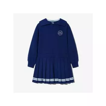 [fila Kids] Платье с плиссировкой и полупрозрачным верхом Fk2opg3402f Nbe q0zFk2opg3402fNbe NAVYBLUE/130