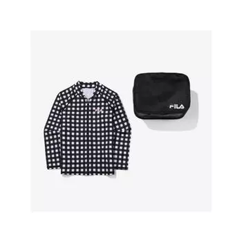 [fila Kids] Проверьте Zip Up Rash Guard Fk2rtf2a03f Blk q0zFk2rtf2a03fBlk BLACK/130