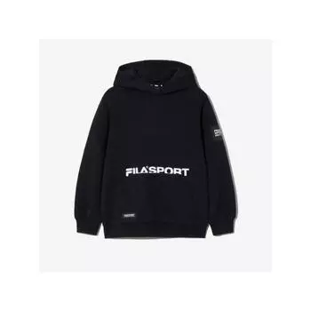 [fila Kids] Толстовка с капюшоном и передним карманом Fk2pog3202x Blk q0zFk2pog3202xBlk BLACK/120