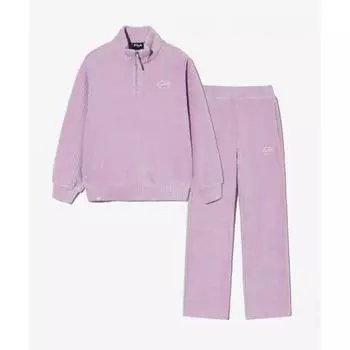 Fila Kids Velour Ribbed Crop Top And Bottom Set Fk2fsg4102fmae MAUVE/120