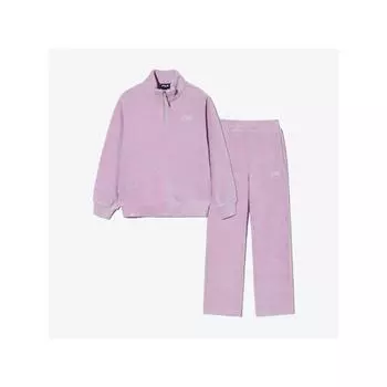[fila Kids] Велюровый ребристый укороченный топ и низ с застежкой-молнией на половину длины Fk2fsg4102f Mae q0zFk2fsg4102fMae MAUVE/120