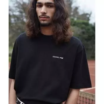 Fila Nano Logo Minimal ShorT Sleeve T shirT Fe2rse5110xblk BLACK/085