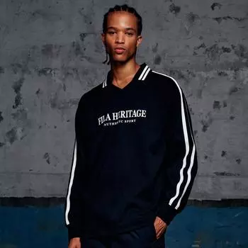 Fila New Heritage Collar Sweatshirt Fe2pof6102x Blk BLACK/095