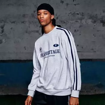 Fila New Heritage Logo Point Sweatshirt Fe2pof6101x Wtm WHITE MELANGE/090