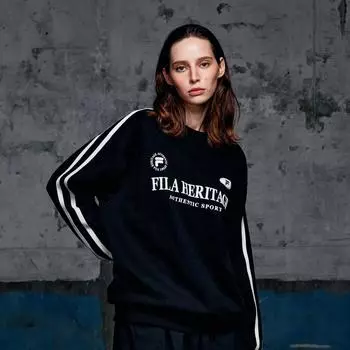 Fila New Heritage Logo Point Толстовка Fe2pof6101x Blk BLACK/100
