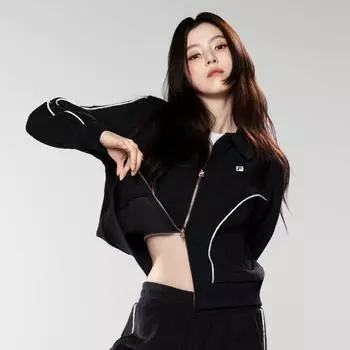 Fila [носит Хан Со Хи] Теннисный махровый комбинезон на молнии Fs2ftg4361f Ина INK NAVY/W85