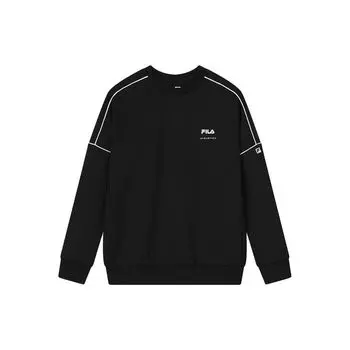 FILA однотонный свитшот с круглым вырезом и логотипом, мужские топы, черный A51M331222F-BK