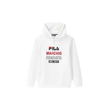 FILA Повседневная ветрозащитная толстовка с капюшоном для мужчин, белая F51M048206F-WT