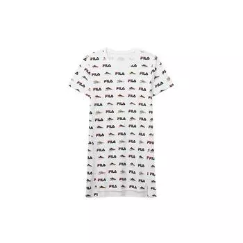 Fila Printed Athletic Knit T-Shirt Dress Women Tops F11W028323F-WT