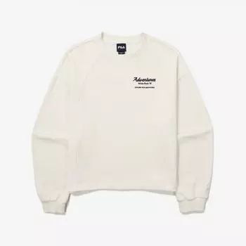 Fila Semi Crop Small Graphic Sweatshirt Fs2pog3152f Swh SAND WHITE/W85