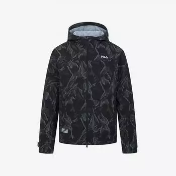 Fila Сезонный узор с капюшоном Ветрозащитный Fs2jkg3206u Bkp BLACKPATTERN/095