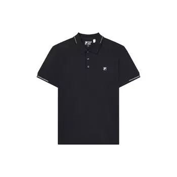 FILA Solid Color Logo Polo Shirt Men Tops Legendary-Blue F11M322199GNV