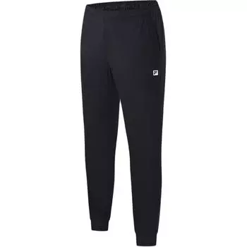 FILA Solid Color Simple Brand Logo Print Mid-Waist Tapered Knit Sports Pants Men Bottoms Navy-Blue A11M321615GNV