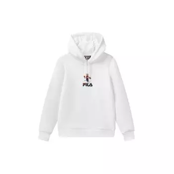 FILA Sports Pullover Long-Sleeve Sweatshirt Women Tops White F11W118288F-WT