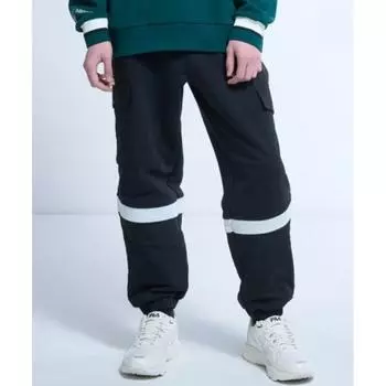 Fila Свободные брюки-джоггеры Uni свободного кроя с белыми нашивками и камнем Fs2fpe4122xblk BLACK/085