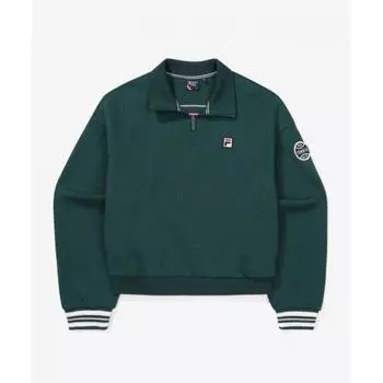 Fila Толстовка F Box из хлопковой смеси с застежкой-молнией на половину длины Fs2poF3361Fdgr DARKGREEN/090