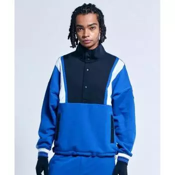 Fila Uni Loose Fit White Rock Woven Patch Half Zip Sweatshirt Fs2poe4122xdbu DARKBLUE/095