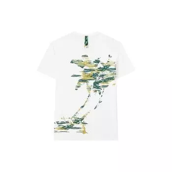 FILA x 3.1 Phillip Lim Breathable Casual Sports Printed Short Sleeve T-Shirt Men Tops Champagne-White F11M126111F-IV