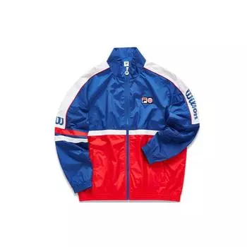 FILA X Wilson Colorblock Tennis Track Jacket Men Jackets Santorini-Blue A11M033702F-RB