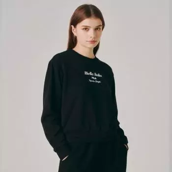 Fila Женская толстовка свободного кроя с мягкой начесом fS2poe4151fblk BLACK/090
