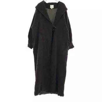 FILL THE BILL Made in Japan Wool Blend Hooded Long coat 1 Brown Women Used