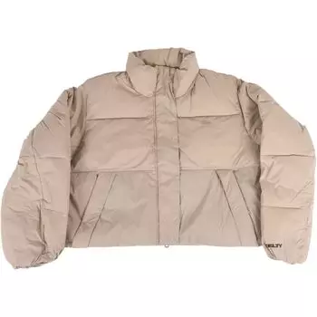Filled Cropped Cropped Regular Hem Beige [Kelty] Jacket, Length, Women s Insulation, Jacket, Silhouette, Lightweight, Drawcord,