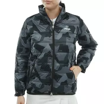 Наполненный Блузон на молнии с камуфляжем рок Гольф M [Pin Apparel] Женский (Аризонский узор/Стрейч) / / 622-3220006 011_Черный (Шаблон)