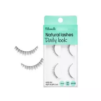 FILLIMILLI Натуральные ресницы, 2 набора Daily Look Black