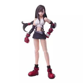 Final Fantasy VII приносит искусство Tifa Lockhart Изготовлена из ПВХ, окрашена, подвижная фигурка.