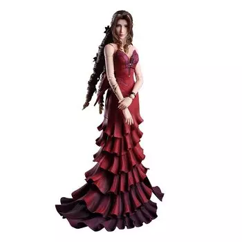 Final Fantasy VII Remake PLAY ARTS Kai Aerith Gainsbourg Dress ПВХ окрашенная подвижная фигурка Ver. красный